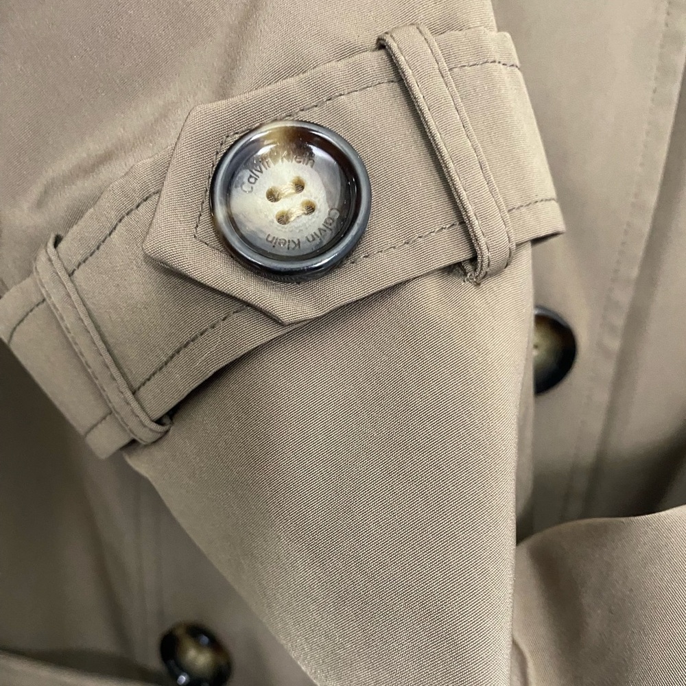 Calvin Klein Double-Breasted Hooded Trench Coat with Wool-Blend Liner - Picture 3 of 11